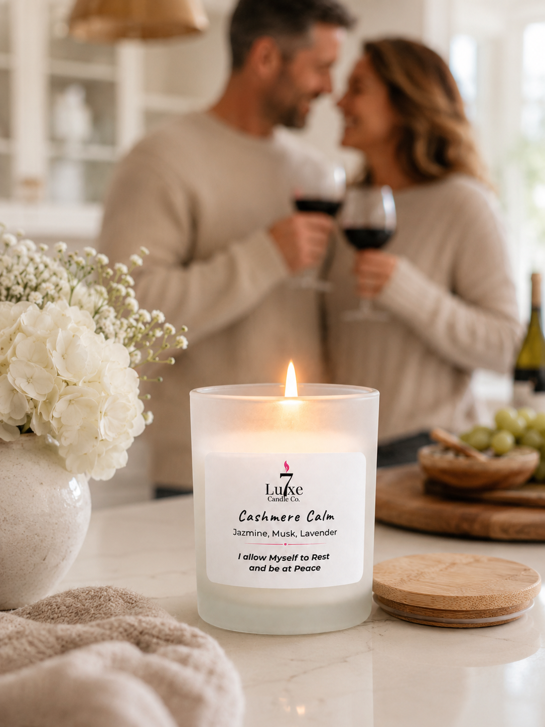 Cashmere Calm | Cocoa Butter, Cashmere, Lavender Fields | 8 oz Luxury Soy Coconut Candle