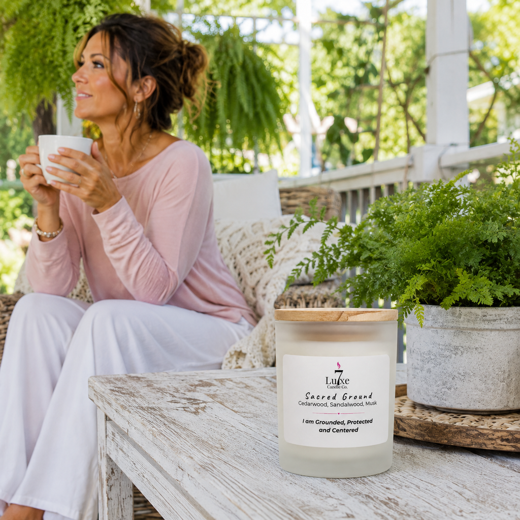 Sacred Ground | Palo Santo, Asian Sandalwood, Amber | 8 oz Luxury Soy Coconut Candle