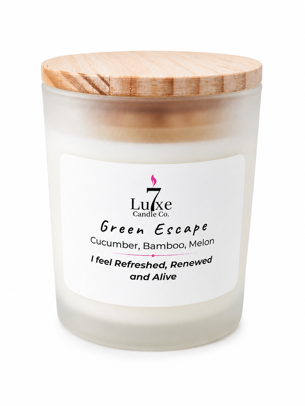 Green Escape | Cucumber, Melon, Bamboo Coconut | 8 oz Luxury Soy Coconut Candle