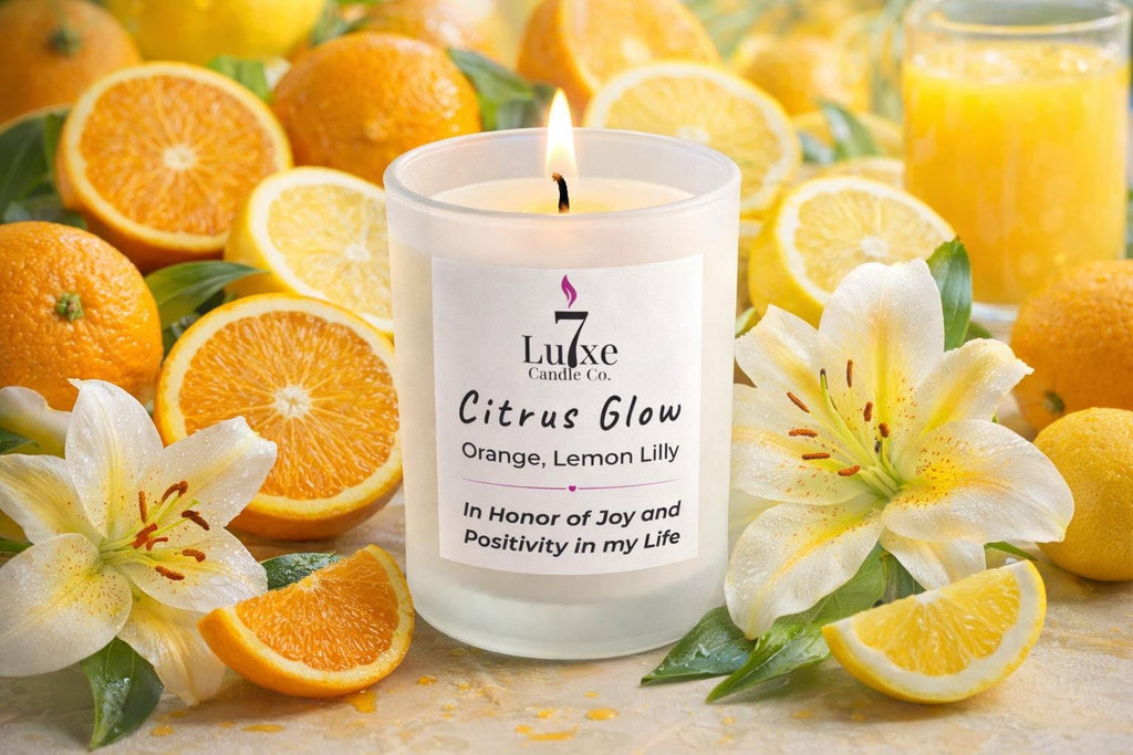 Citrus Glow | Blood Orange & Lemon Lily | 8 oz Luxury Soy Coconut Candle