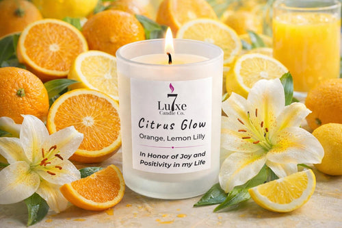 Citrus Glow | Blood Orange & Lemon Lily | 8 oz Luxury Soy Coconut Candle