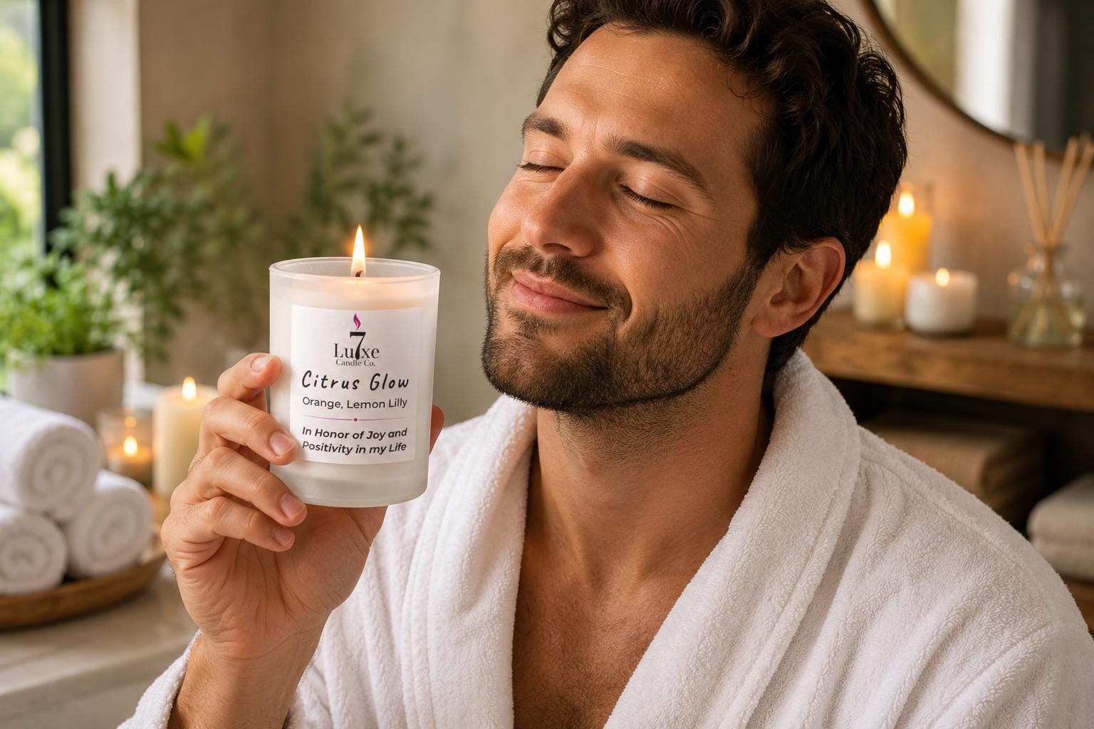 Citrus Glow | Blood Orange & Lemon Lily | 8 oz Luxury Soy Coconut Candle