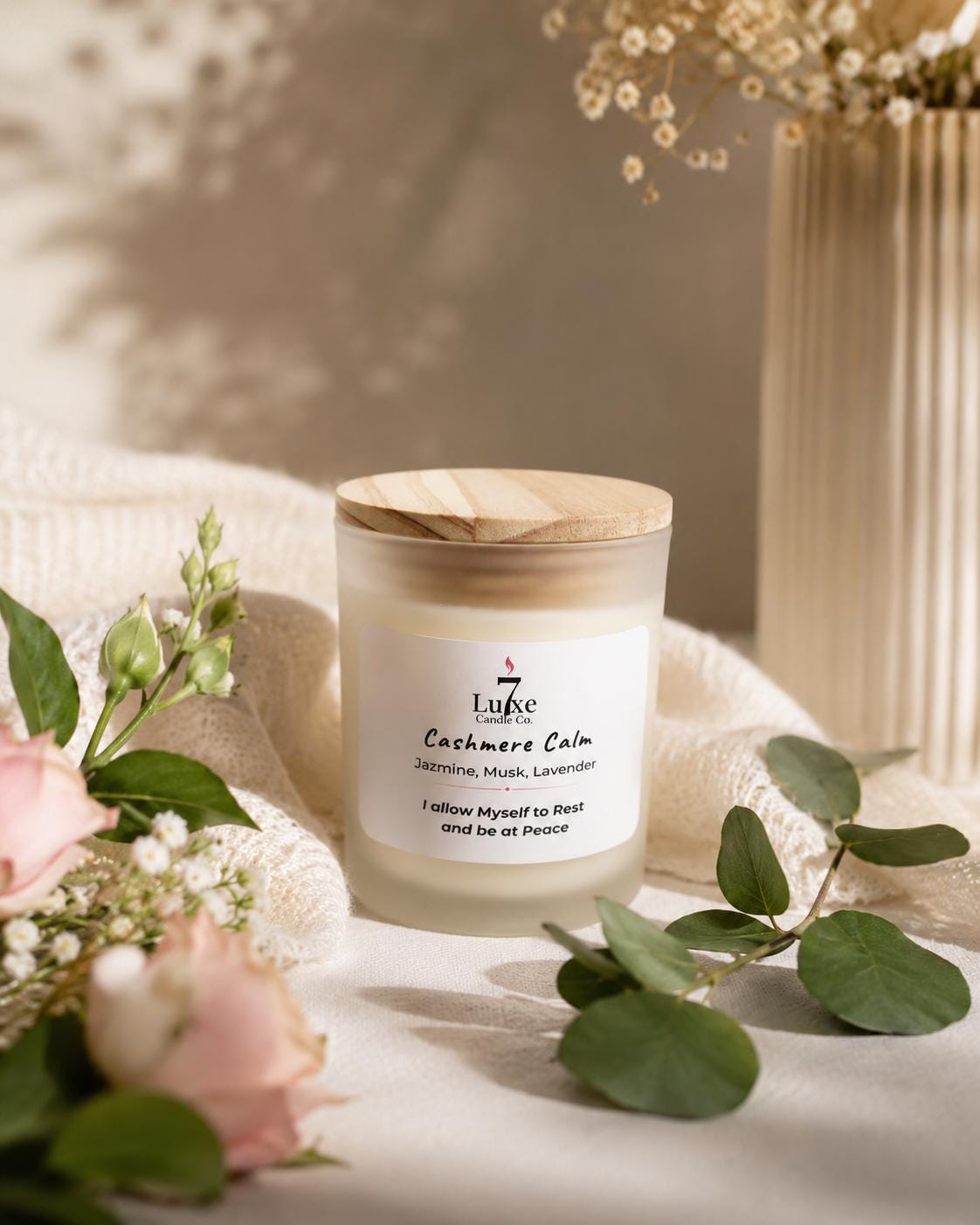 Cashmere Calm | Cocoa Butter Cashmere Lavender | 8 oz Luxury Soy Coconut Candle