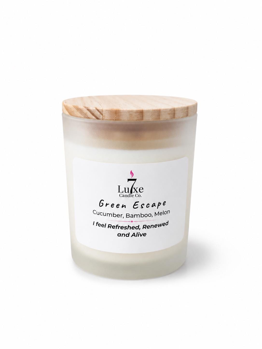 Green Escape | Lemon Jasmine Bamboo | 8 oz Luxury Soy Coconut Candle